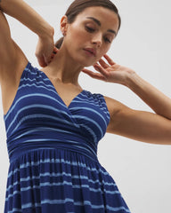Goddess Midi Bra Dress - OASIS STRIPE G NAVY PEONY | Soma sale