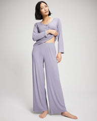 Pointelle Wide Leg Pajama Pant - LAVENDER CLOUD | Soma for sale