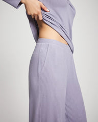 Pointelle Wide Leg Pajama Pant - LAVENDER CLOUD | Soma for sale