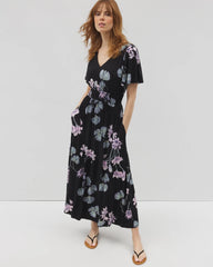 Oasis Midi Bra Dress - FLORAL HAVEN BLACK | Soma on sale