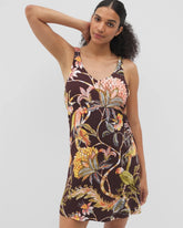 Shirred Strap Chemise - PARROT-DISO PLUME G PLUM | Soma sale