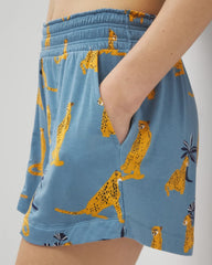 Pajama Shorts - FELINE FUN BLUE HEAVEN | Soma near me