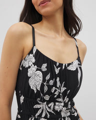 Paradiso Midi Bra Dress - PEACEFUL FLORA BLK | Soma Online