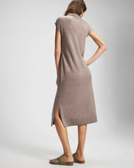 Premier Knit Sweater Funnel Neck Midi Dress - HEATHER FAWN | Soma Online