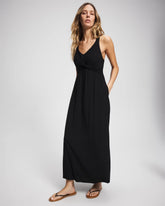 Soft Jersey Twist Front Maxi Dress - BLACK | Soma outlet
