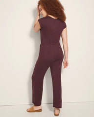 Wide-Leg Jumpsuit - PINOT NOIR | Soma near me