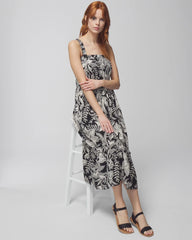 Midi Bra Dress - PATTERNED PALMS BLACK | Soma Online