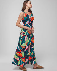 Tiered Maxi Bra Dress - VACAY VIBES NIGHTFALL NVY | Soma sale