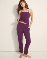 Rib Ankle Pajama Pants - BLACKBERRY WINE | Soma sale