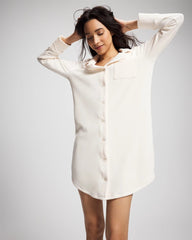Long-Sleeve Notch Collar Sleepshirt - CHAMPAGNE DREAMS | Soma discount