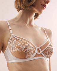 Framed Embroidery Perfect Coverage Bra - COCONUT ON SNDLWOOD MESH | Soma sale