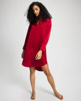 Long-Sleeve Sleep Shirt - PAINT THE TOWN RED | Soma outlet
