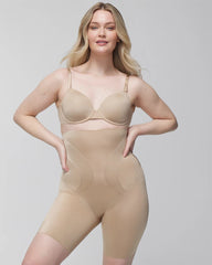 Mid-Level Shaping Vanishing Edge High-Waist Thigh Slimmer - WARM AMBER | Soma discount