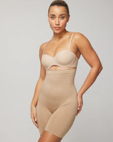 Mid-Level Shaping Seamless High-Waist Thigh Shaper - ALMOND | Soma outlet