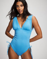 V-Neck One-Piece - AZURE BLUE | Soma outlet