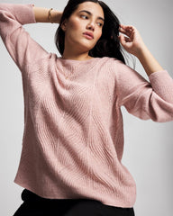 Shimmer Cable Knit Sweater - ADOBE ROSE | Soma discount