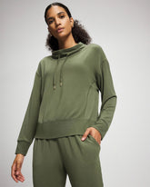Ultrasoft Fleece Relaxed Funnel Neck Sweatshirt - DARK SAGE | Soma discount