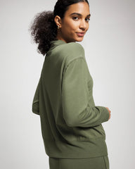 Ultrasoft Fleece Relaxed Funnel Neck Sweatshirt - DARK SAGE | Soma discount
