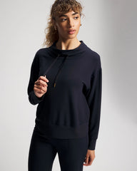 Ultrasoft Fleece Relaxed Funnel Neck Sweatshirt - MIDNIGHT SKIES | Soma Online