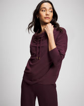 Ultrasoft Fleece Relaxed Funnel Neck Sweatshirt - MERLOT | Soma outlet