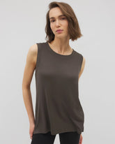 Rib Knit Sleeveless Top - DARK GRAY OLIVE | Soma Online