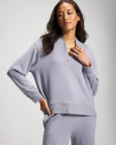 Ultrasoft Fleece Quarter Zip Sweatshirt - PERFECT SKY | Soma near me