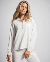 Ultrasoft Fleece Quarter Zip Sweatshirt - HEATHER DREAM | Soma for sale