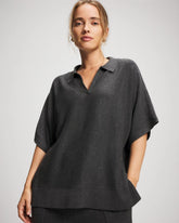 Premier Knit Sweater Collared Top - HEATHER QUARTZ | Soma on sale