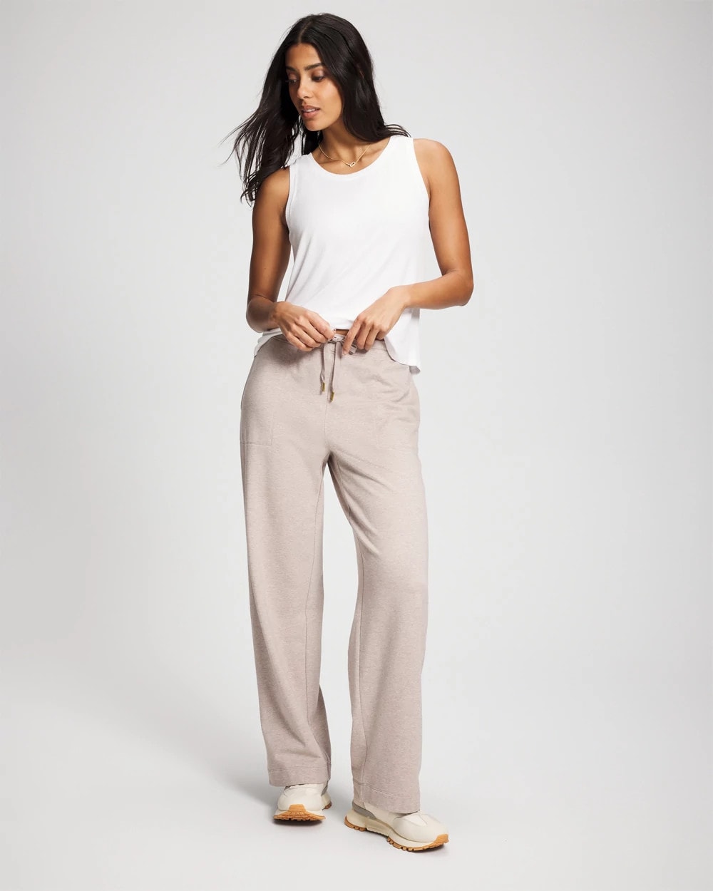 Essential Terry Straight Leg Pants - HEATHER MINK | Soma on sale