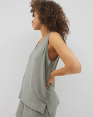 Crinkle Knit Tank Top - RESTORATION GREEN | Soma near me