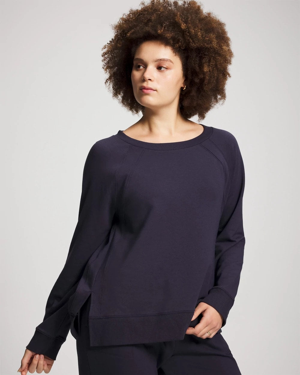 Essential Terry Crewneck Sweatshirt - DEEP INDIGO | Soma outlet