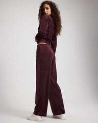 Velour Straight Leg Pants - MERLOT | Soma discount