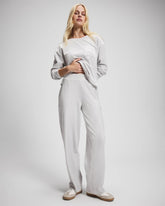 Velour Straight Leg Pants - VAPOR GRAY | Soma Online