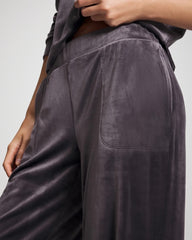 Velour Straight Leg Pants - GRAY INK | Soma near me