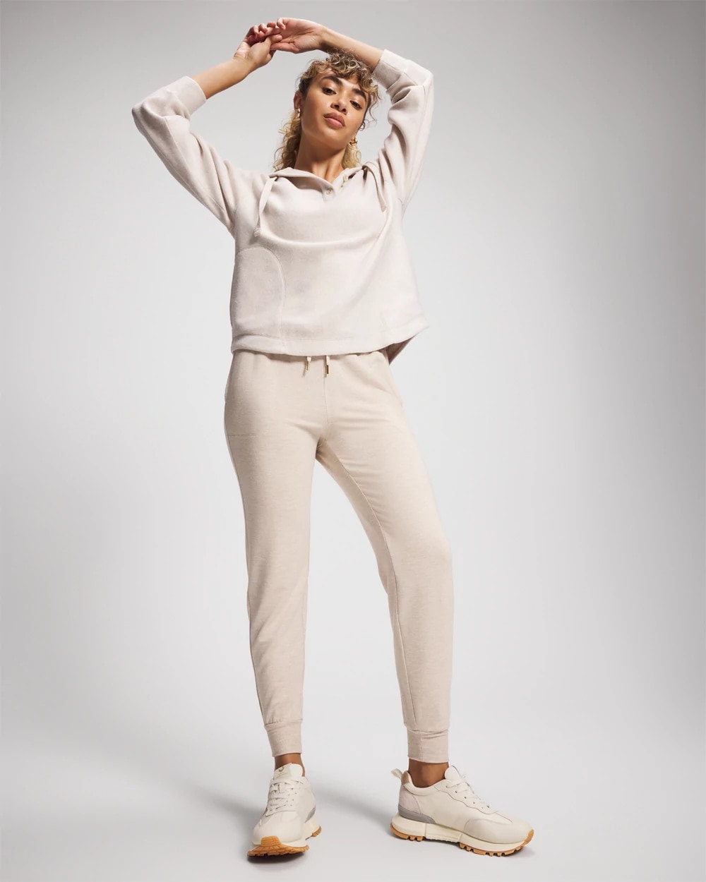 Ultrasoft Fleece Joggers - HEATHER SHELL | Soma on sale