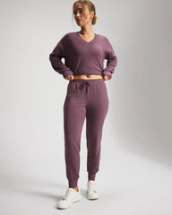 Ultrasoft Fleece Joggers - PURPLE FLINT | Soma discount