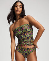Bandeau Tankini Top - PALMY PATTERNS NAVY | Soma outlet