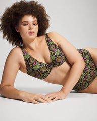 Tie Front Bikini Top - PALMY PATTERNS NAVY | Soma near me