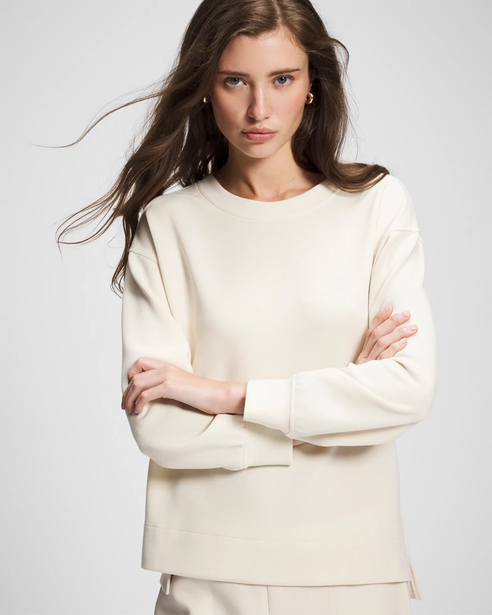 Modern Modal Crewneck Sweatshirt - PARCHMENT | Soma sale