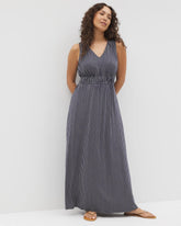 Riviera Surplice Maxi Bra Dress - DESTIN STRIPE NAVY | Soma on sale