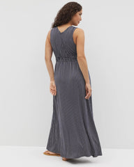 Riviera Surplice Maxi Bra Dress - DESTIN STRIPE NAVY | Soma on sale