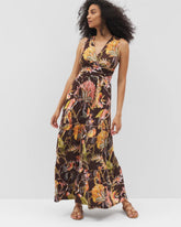 Goddess Tiered Maxi Dress - PARROT-DISO PLUME G FR | Soma near me