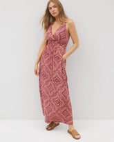 Isla Cross Back Maxi Bra Dress - GOA GEO GRAND VELVET PLUM | Soma discount