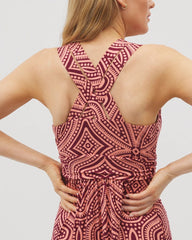 Isla Cross Back Maxi Bra Dress - GOA GEO GRAND VELVET PLUM | Soma discount