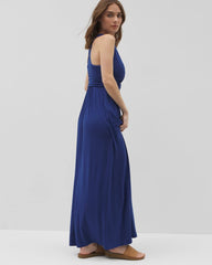 Isla Cross Back Maxi Bra Dress - NAVY PEONY | Soma near me