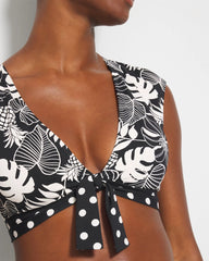 Double Trouble Cap-Sleeve Crop Top - BLACK | Soma on sale
