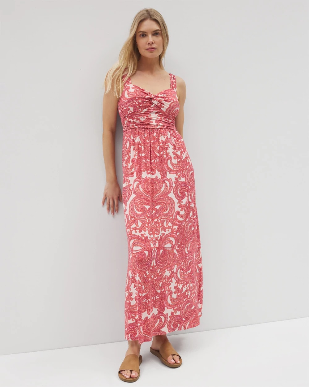Bahia Maxi Bra Dress - SHOW OFF PAISLEY PEACH | Soma sale