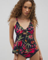 Soma Swim Flyaway Tankini Top - LE TIGRE TROPICAL NAVY | Soma on sale
