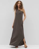 One-Shoulder Maxi Bra Dress - DARK GRAY OLIVE | Soma Online