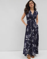 Serenity Maxi Bra Dress - PALM TOILE NIGHTFALL NAVY | Soma Online